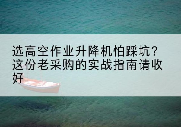 龙港高空作业升降机厂家推荐-选高空作业升降机怕踩坑？这份老采购的实战指南请收好